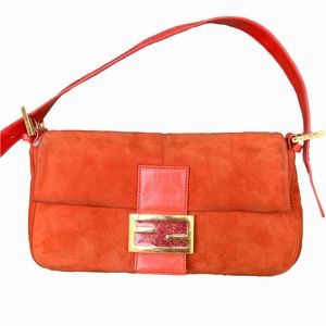 Fendi Suede Baguette